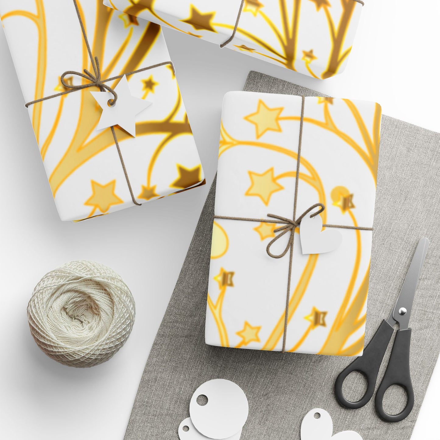 Golden Christmas Wrapping Papers