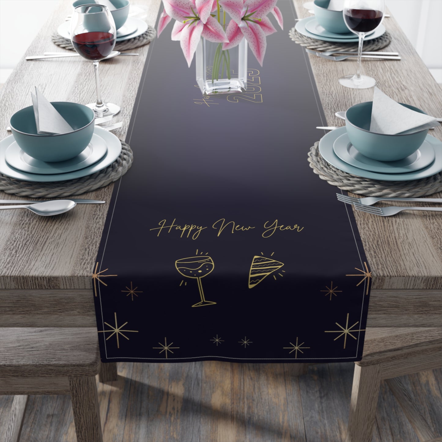 Starlit Celebration Table Runner (Cotton, Poly)