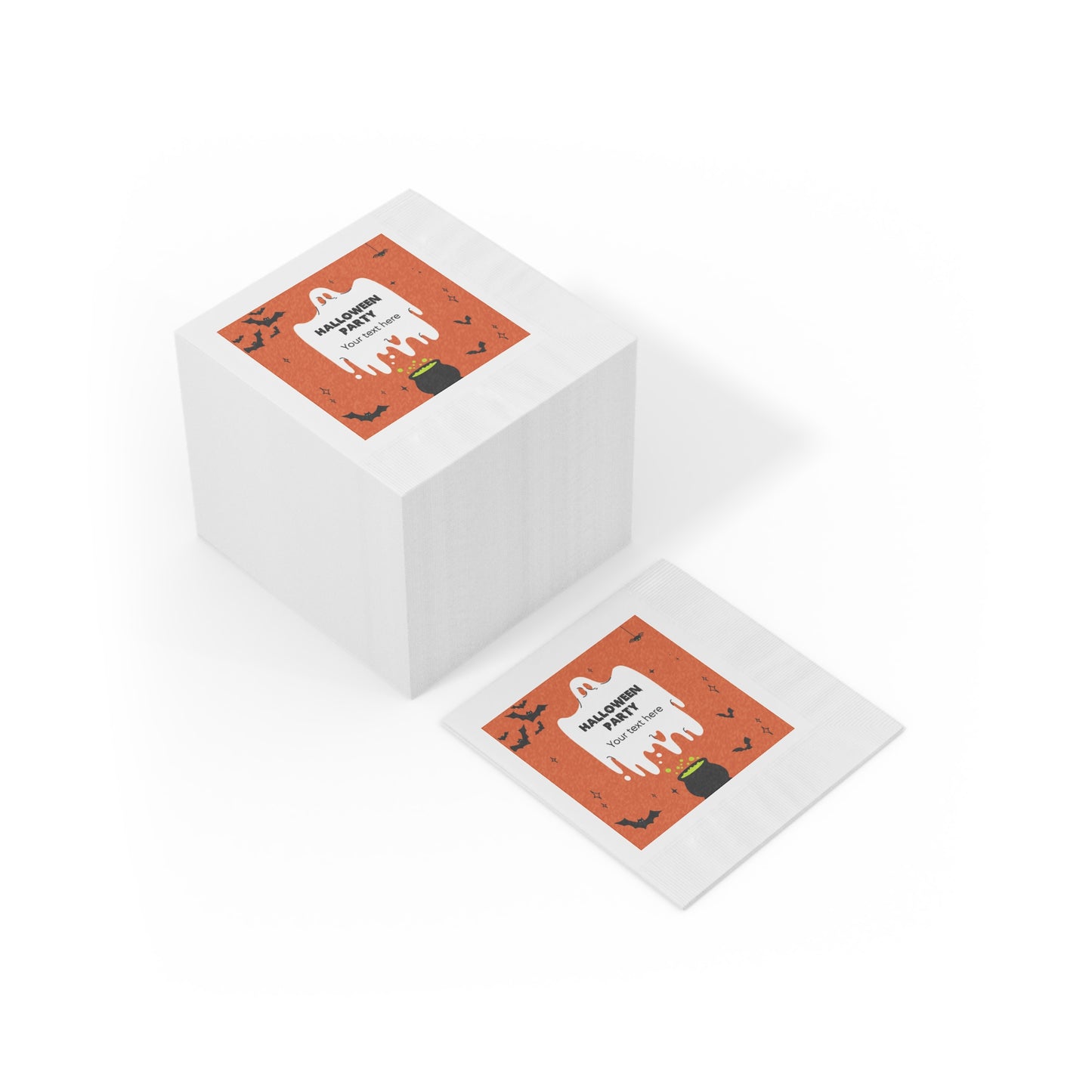 Wicked Whimsy White Coined Napkins