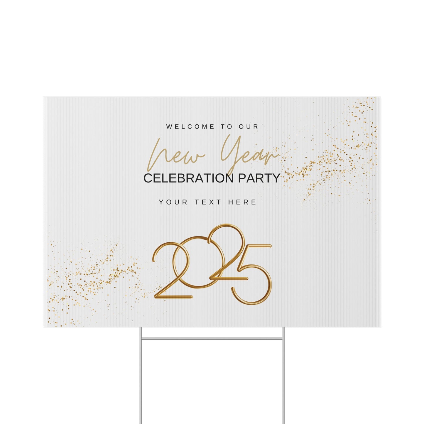 Golden New Beginnings Lawn Sign
