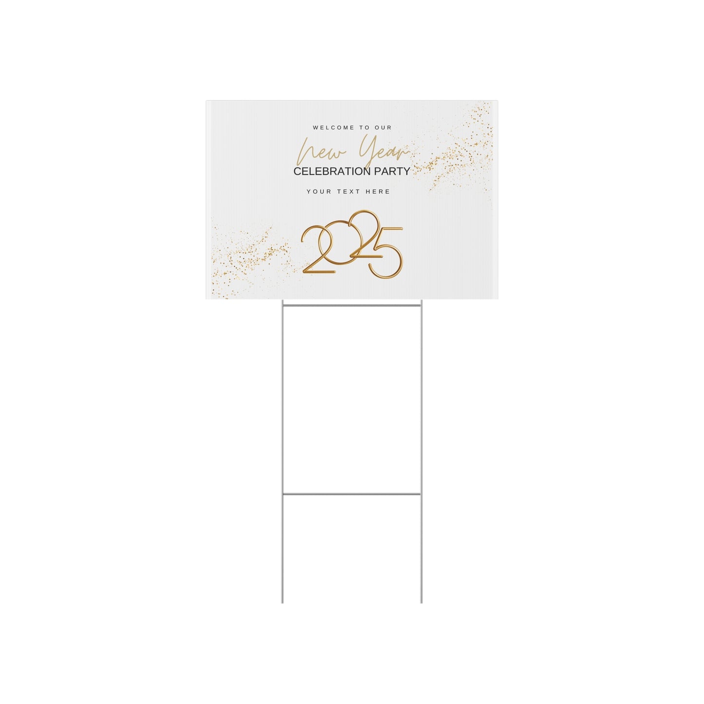 Golden New Beginnings Lawn Sign