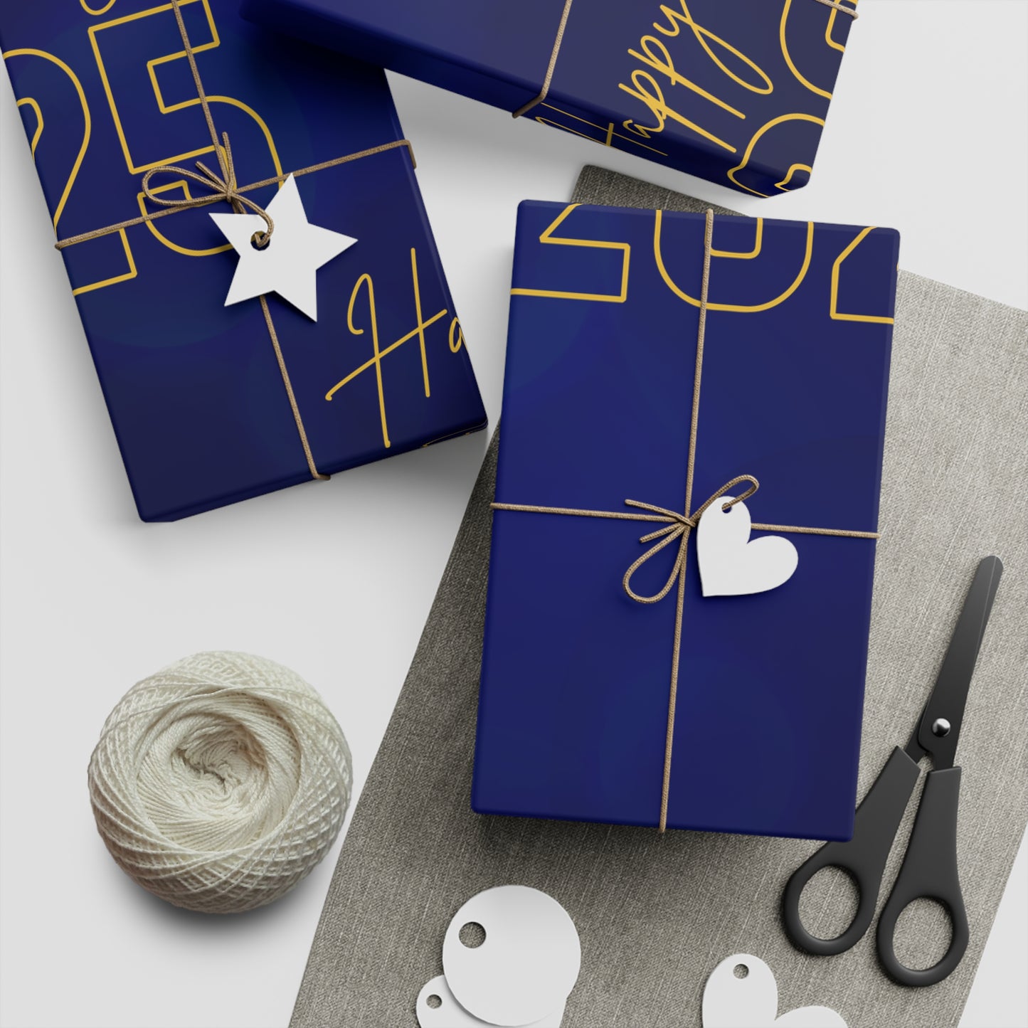 Starlit Celebration Gift Wrapping Paper Sheets, 1pc