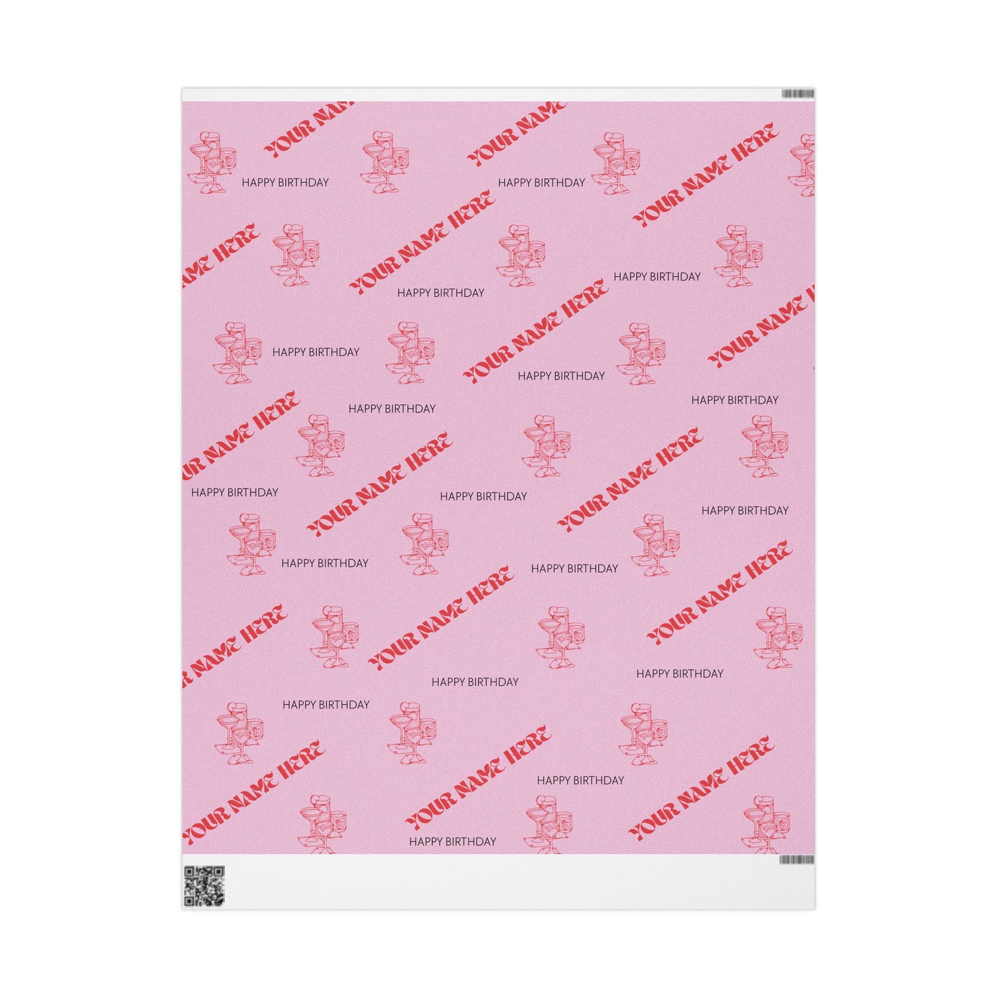 Retro Cocktail Wrapping Paper