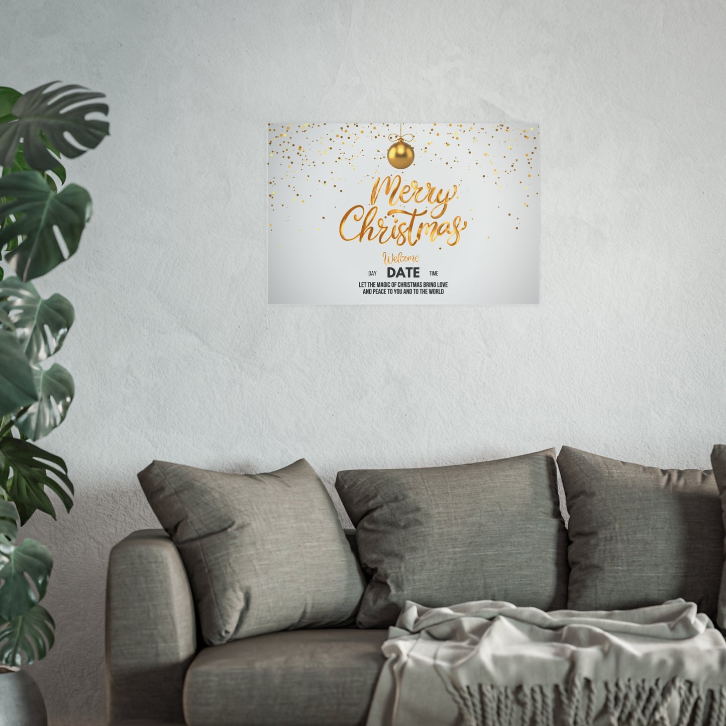 Golden Christmas Matte Posters