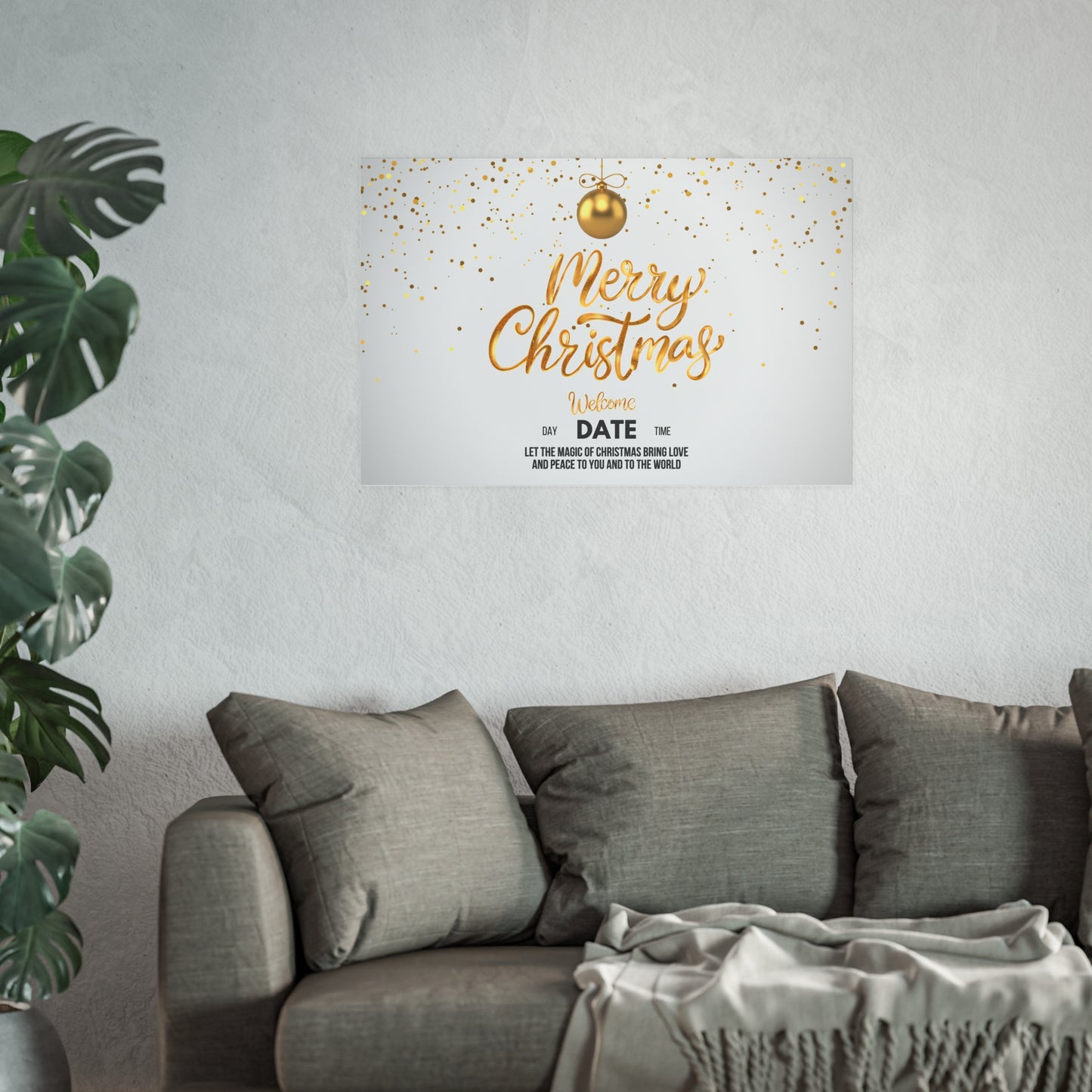 Golden Christmas Matte Posters