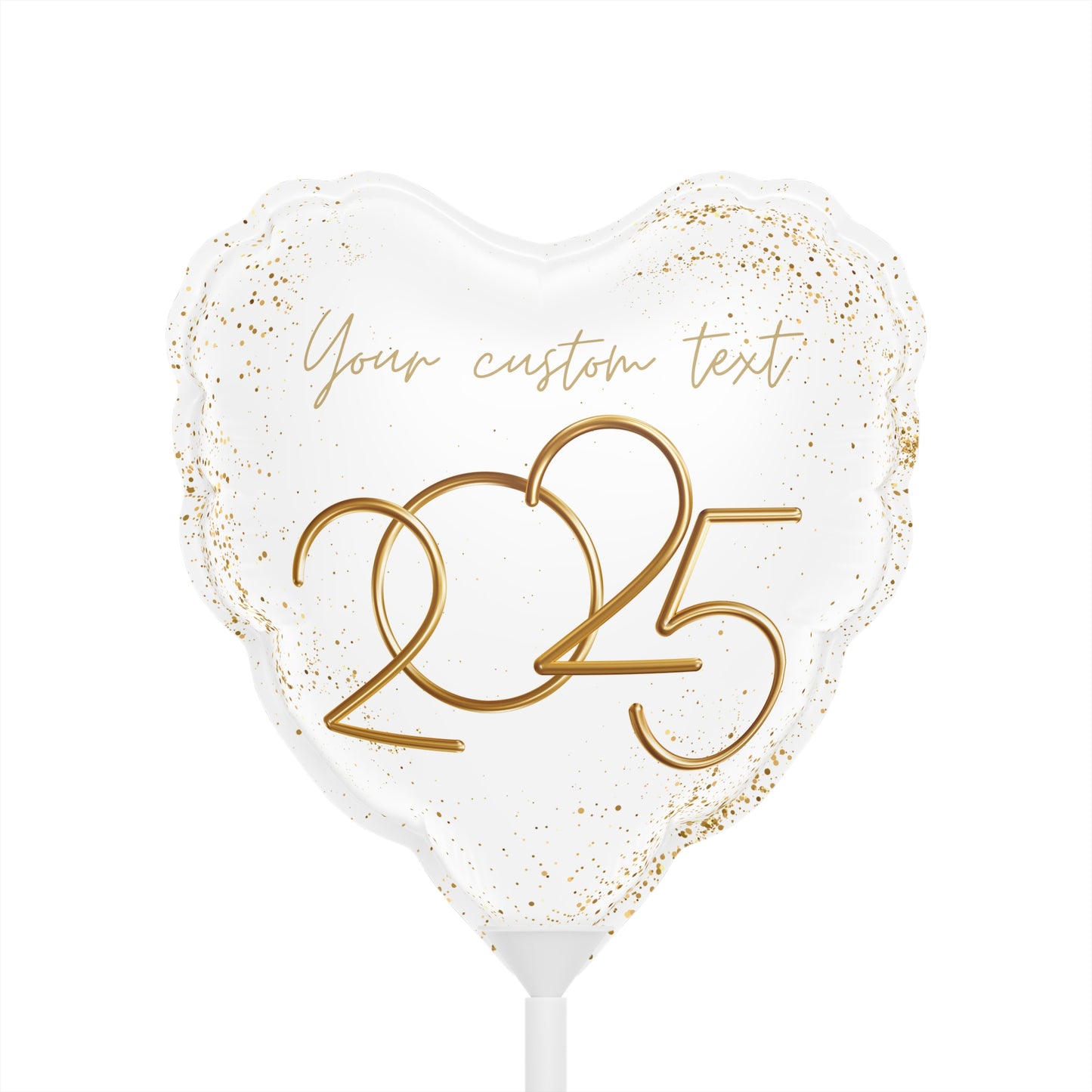 Golden New Beginnings Balloons (Round and Heart-shaped), 6"