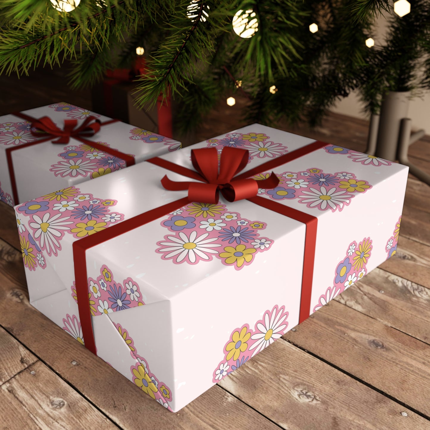 Blossom Birthday Gift Wrapping Paper Sheets, 1pc