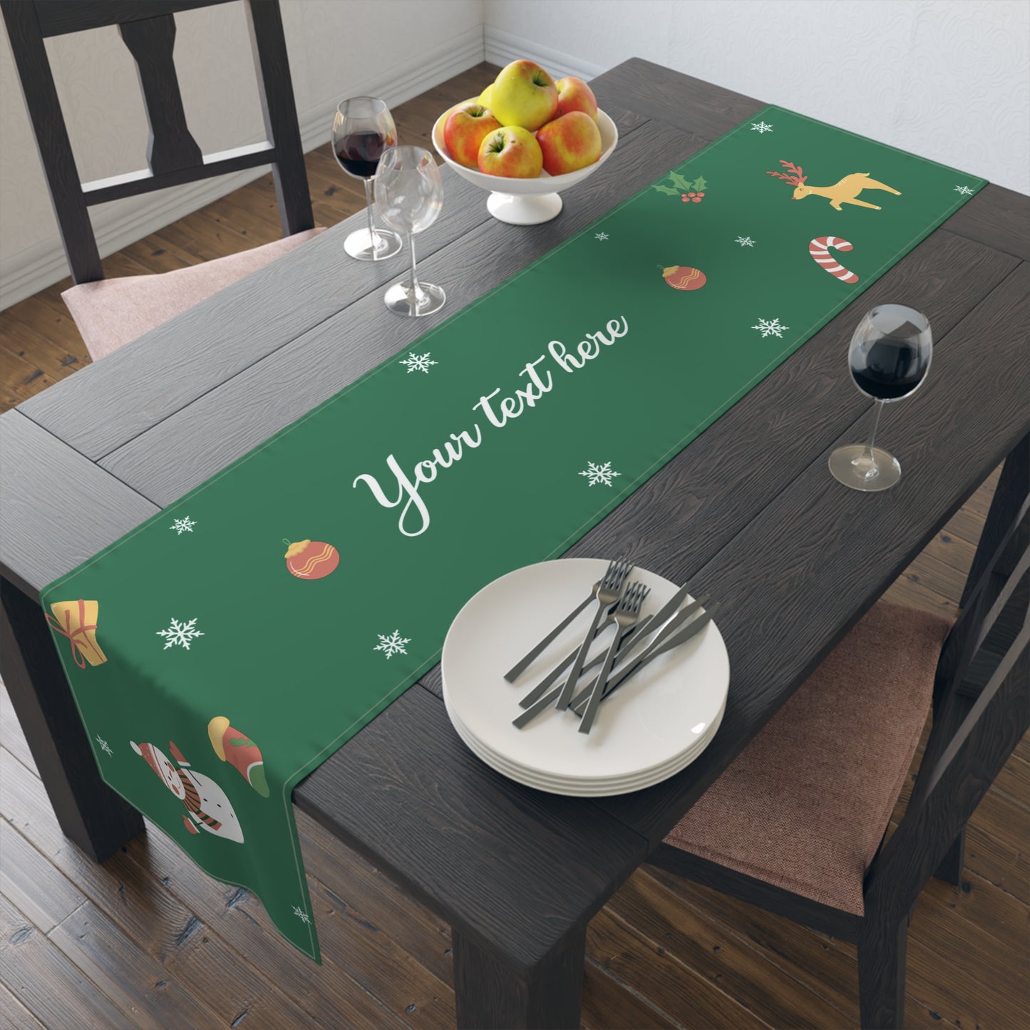 Joyful Holiday Table Runner (Cotton, Poly)