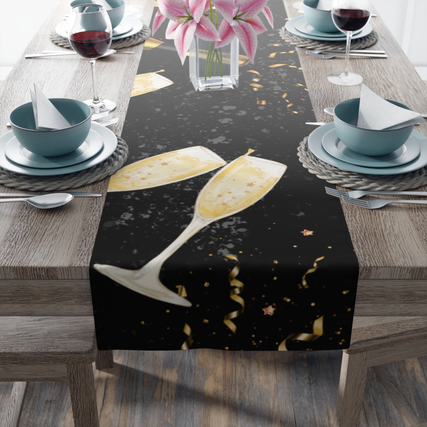 Midnight Sparkle Table Runner (Cotton, Poly)
