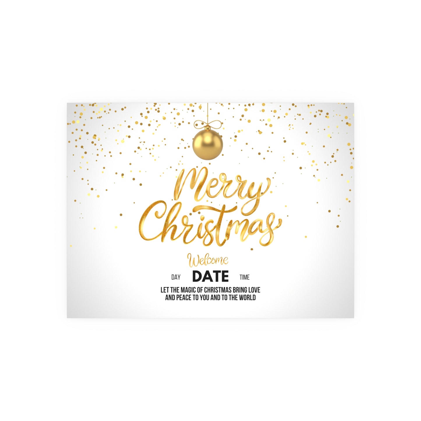 Golden Christmas Matte Posters