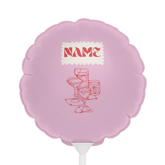 Retro Cocktail Balloons (Round and Heart-shaped), 6"