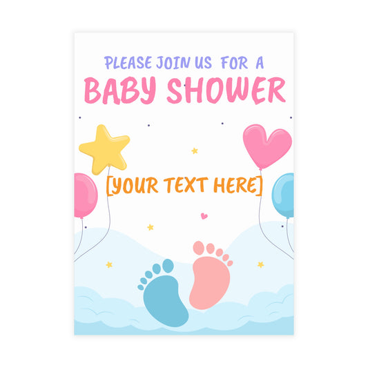 Tiny Steps, Big Dreams Invitation Postcard