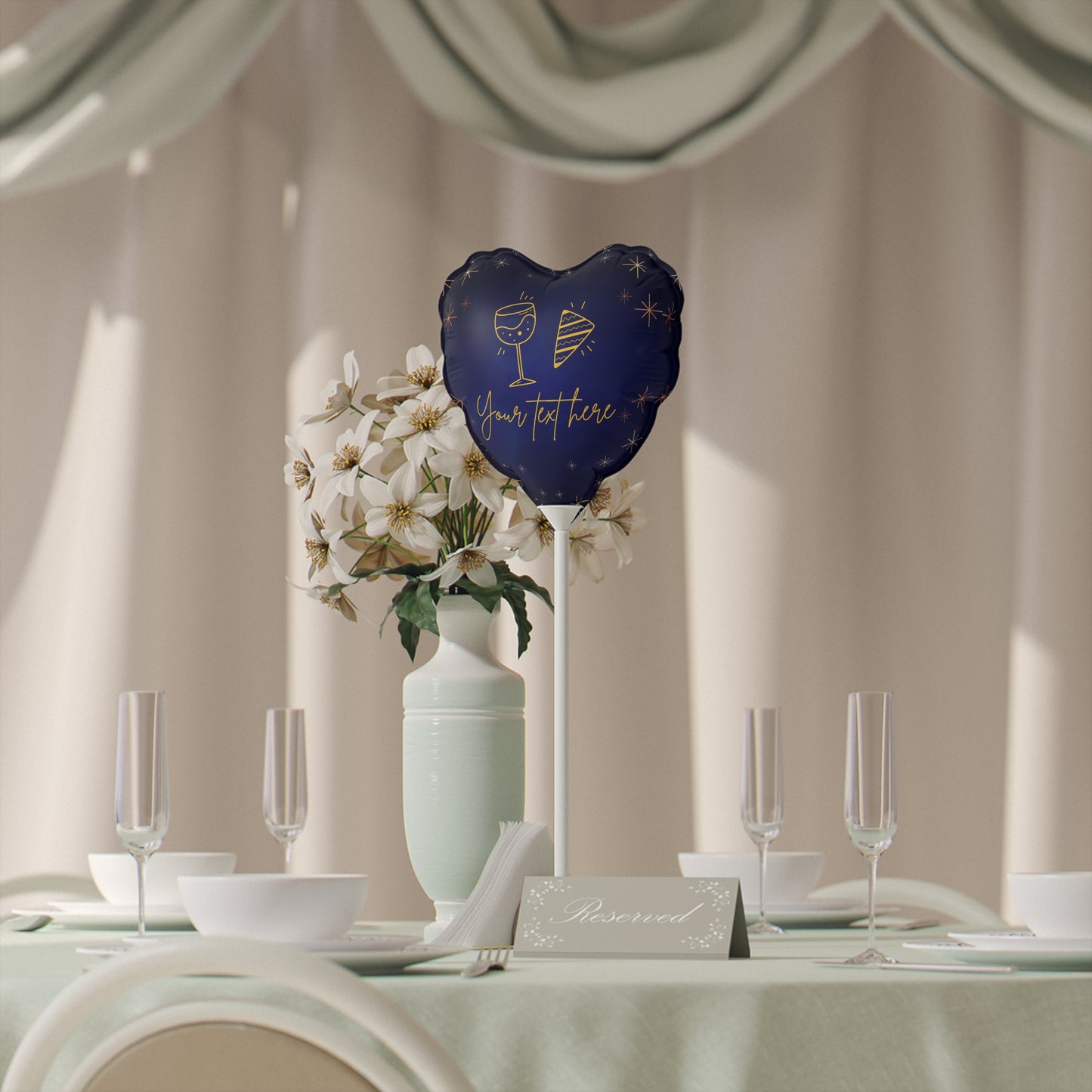 Starlit Celebration Balloons (Round and Heart-shaped), 6"