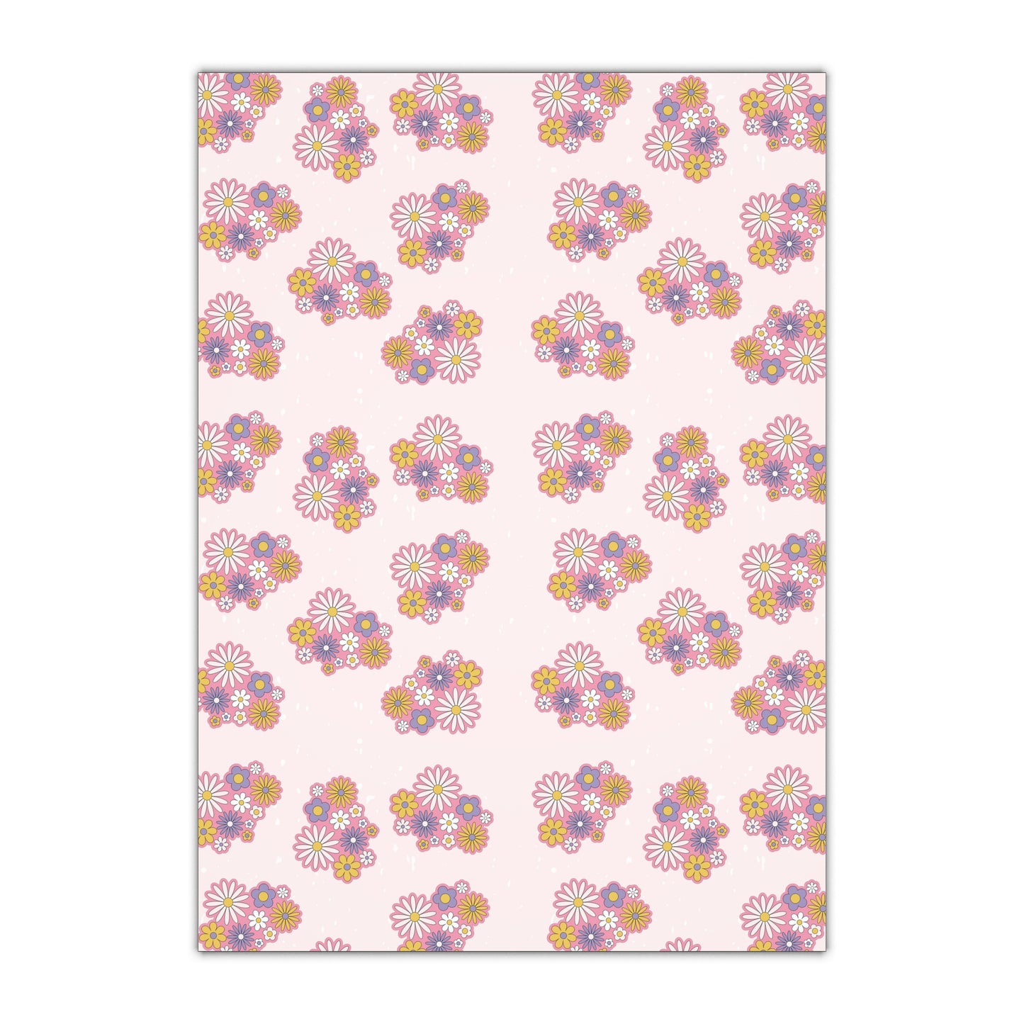 Blossom Birthday Gift Wrapping Paper Sheets, 1pc