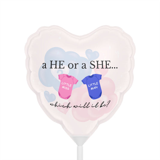 The Big Reveal Balloons (Round and Heart-shaped), 6"