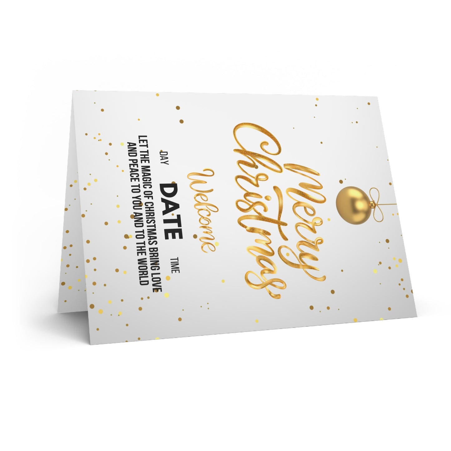 Golden Christmas Greeting Cards