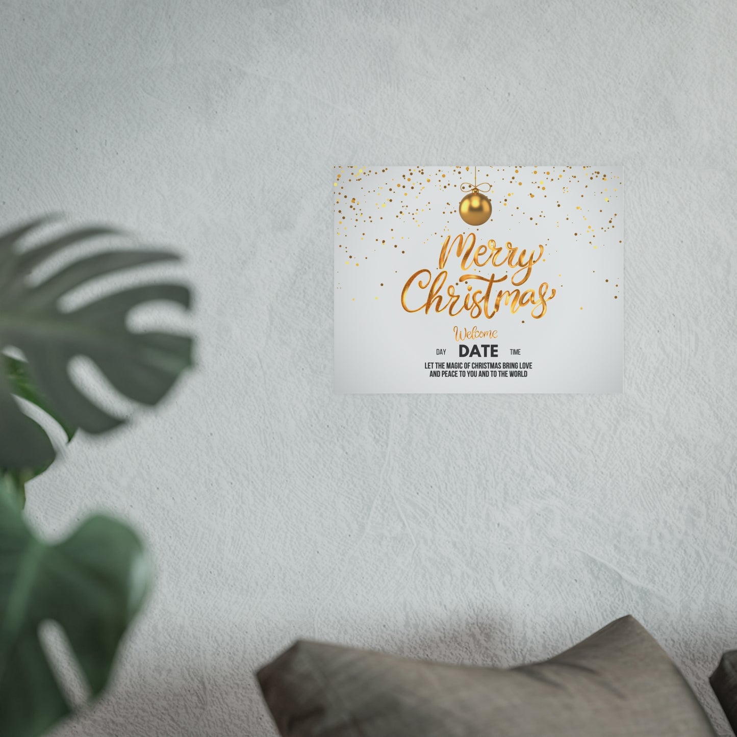 Golden Christmas Matte Posters
