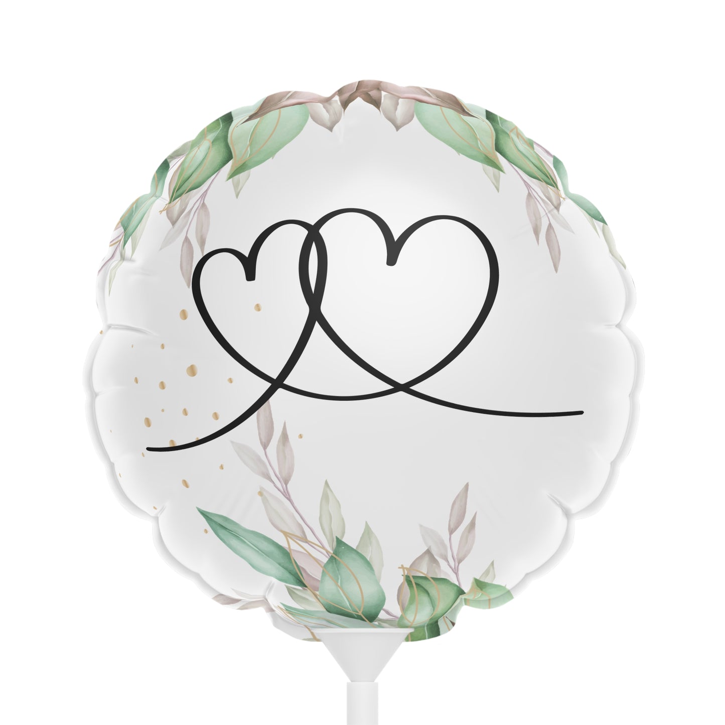 Floral Romance Balloons (Round and Heart-shaped), 6"