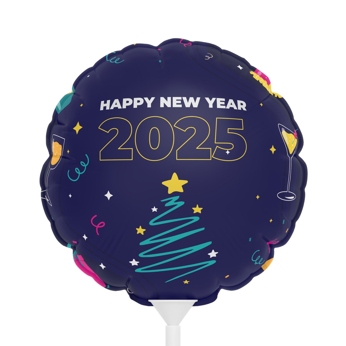Cosmic Countdown Balloons (Round and Heart-shaped), 6"