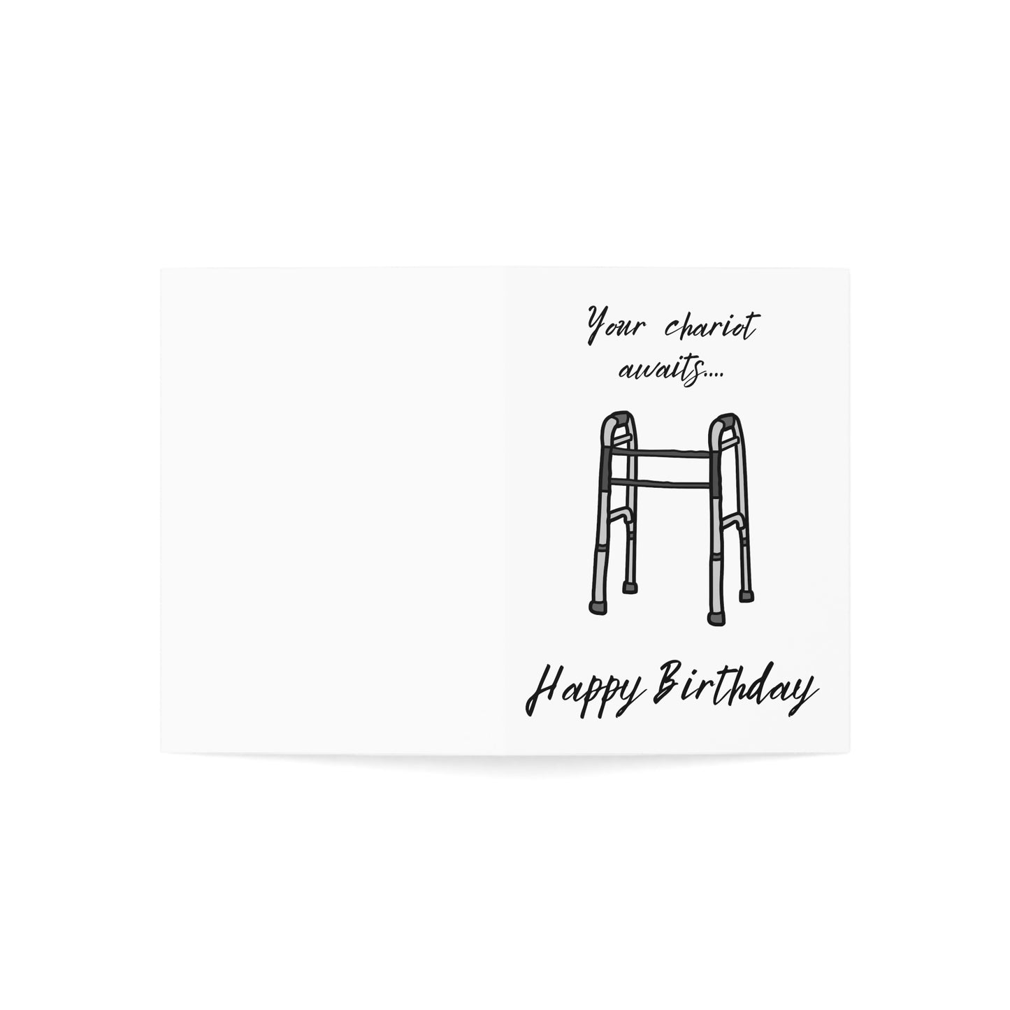 "Your Chariot Awaits" Birthday Greeting Card