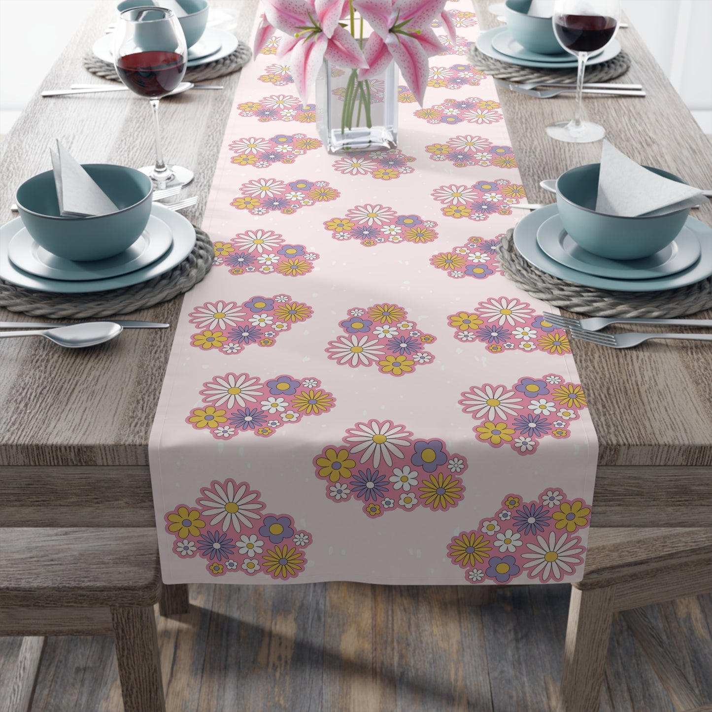 Blossom Birthday Table Runner (Cotton, Poly)