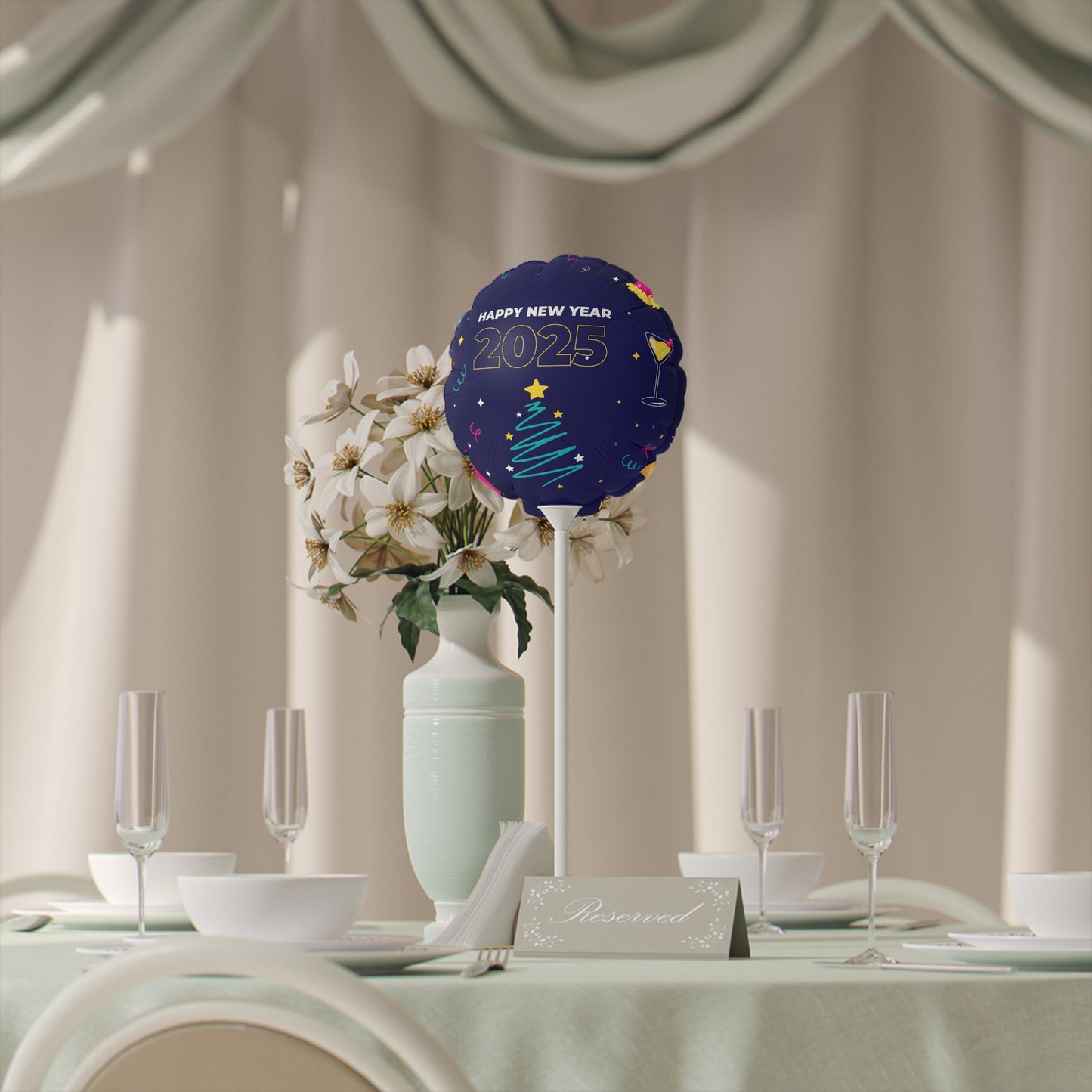 Cosmic Countdown Balloons (Round and Heart-shaped), 6"