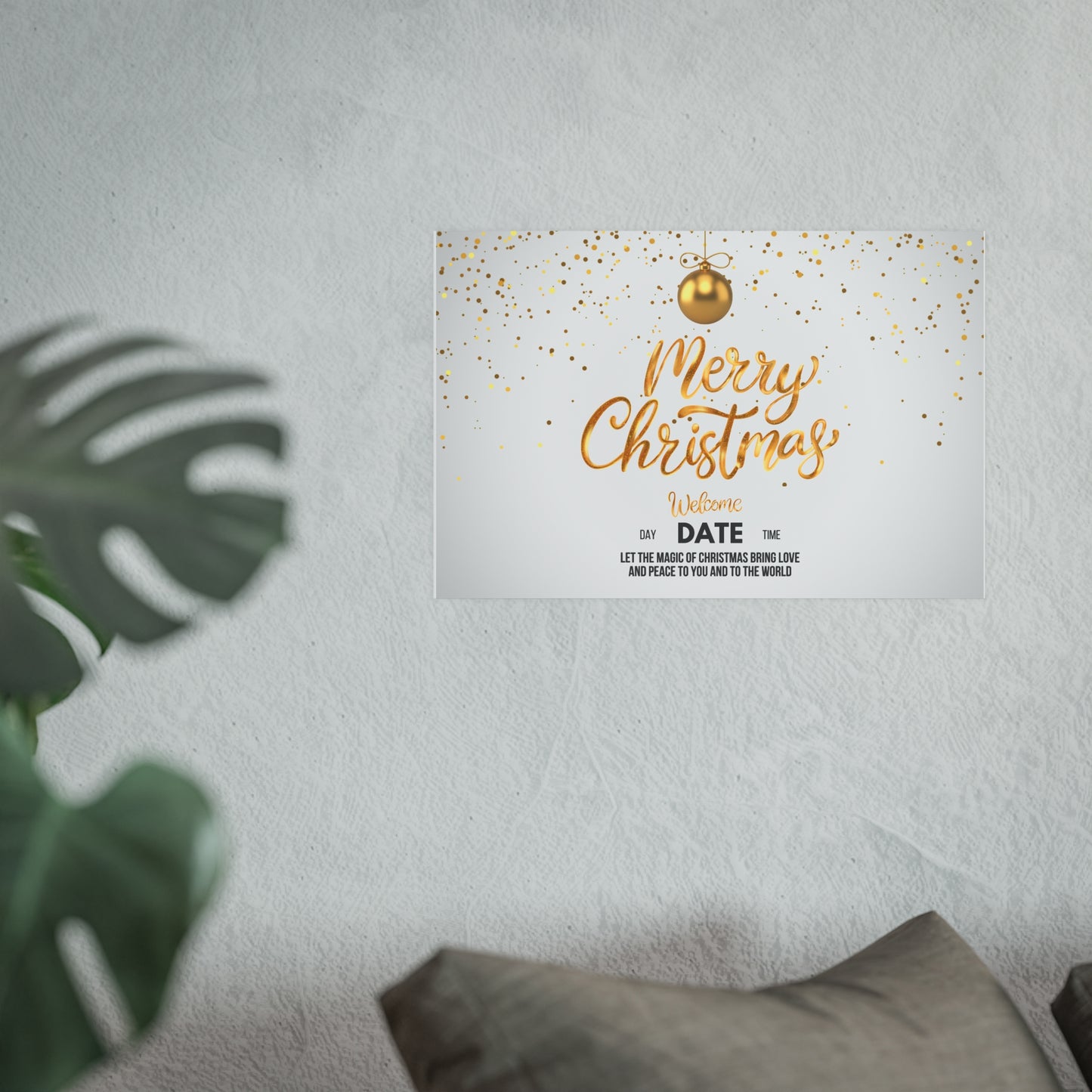 Golden Christmas Matte Posters