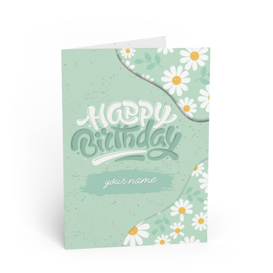 Daisy-Themed Birthday Greeting Card