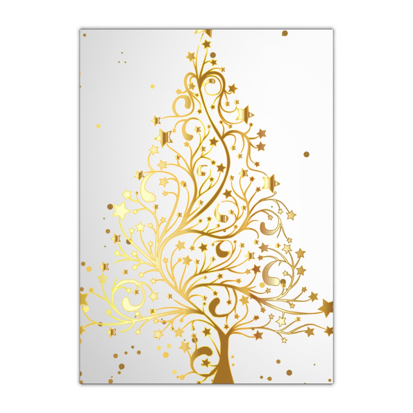 Golden Christmas Gift Wrapping Paper Sheets, 1pc