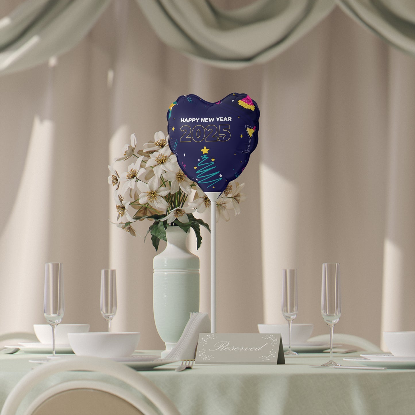 Cosmic Countdown Balloons (Round and Heart-shaped), 6"