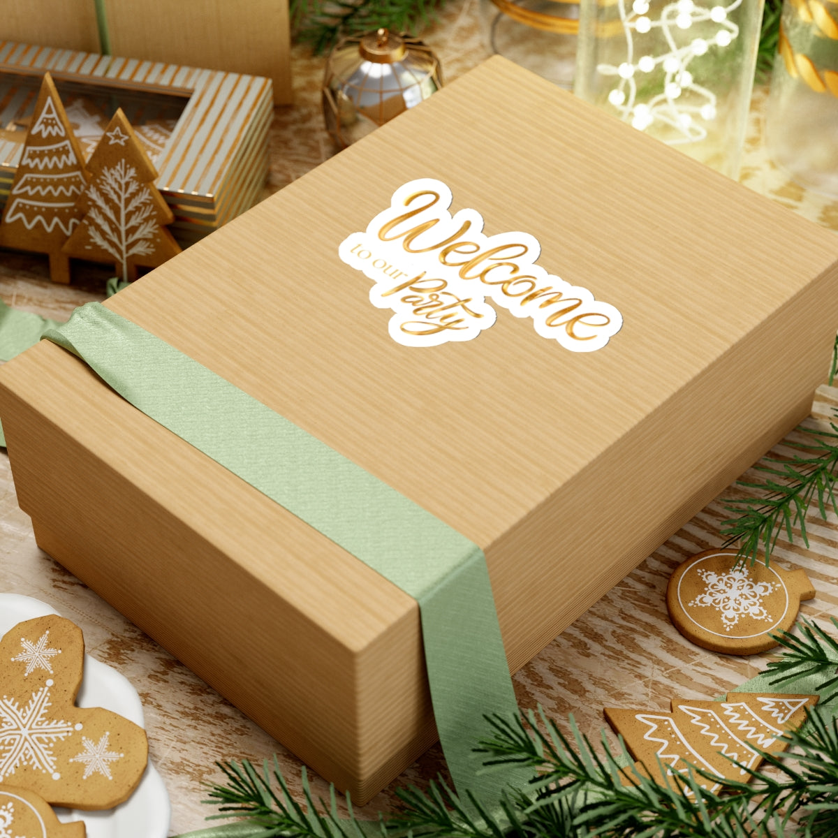 Golden Christmas Stickers