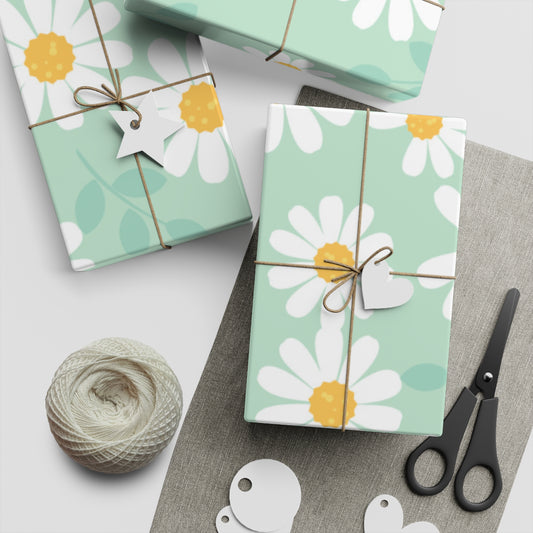Daisy-Themed Wrapping Paper