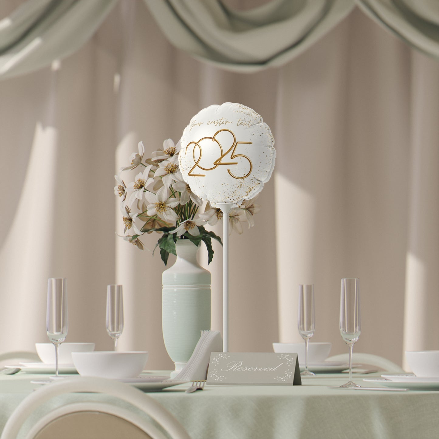 Golden New Beginnings Balloons (Round and Heart-shaped), 6"