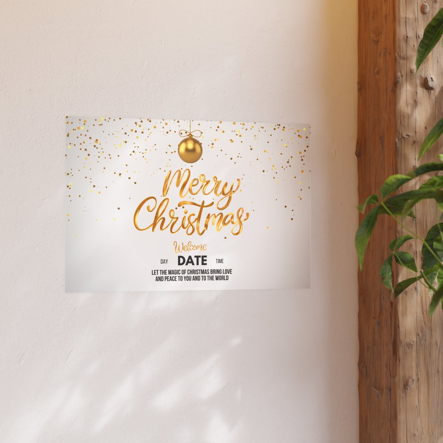 Golden Christmas Matte Posters