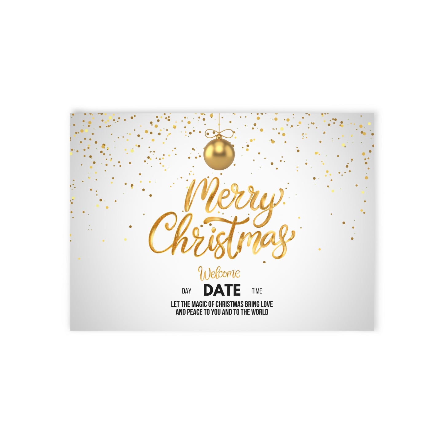 Golden Christmas Holiday Cards