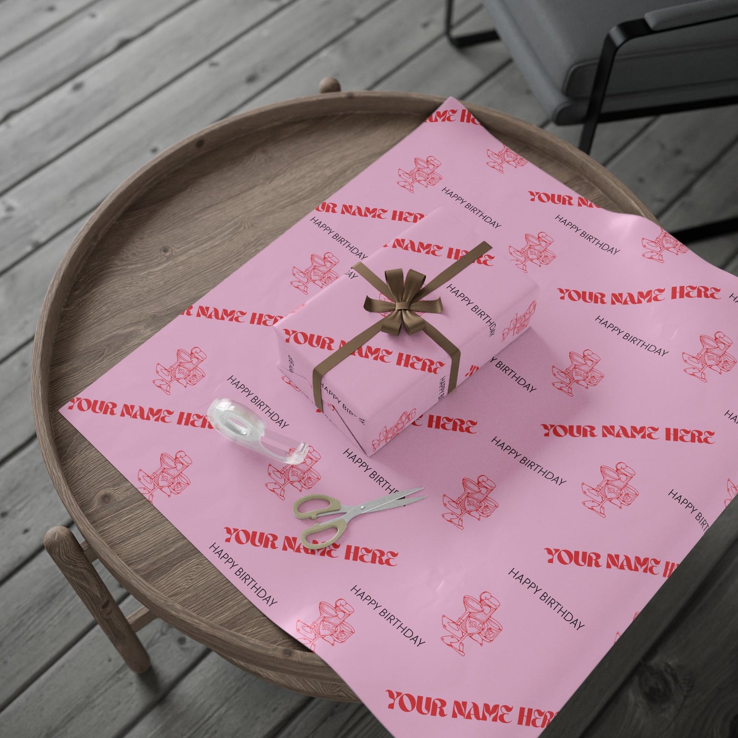 Retro Cocktail Wrapping Paper