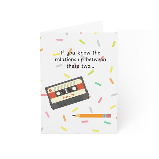 Cassette and Pencil Greeting Card