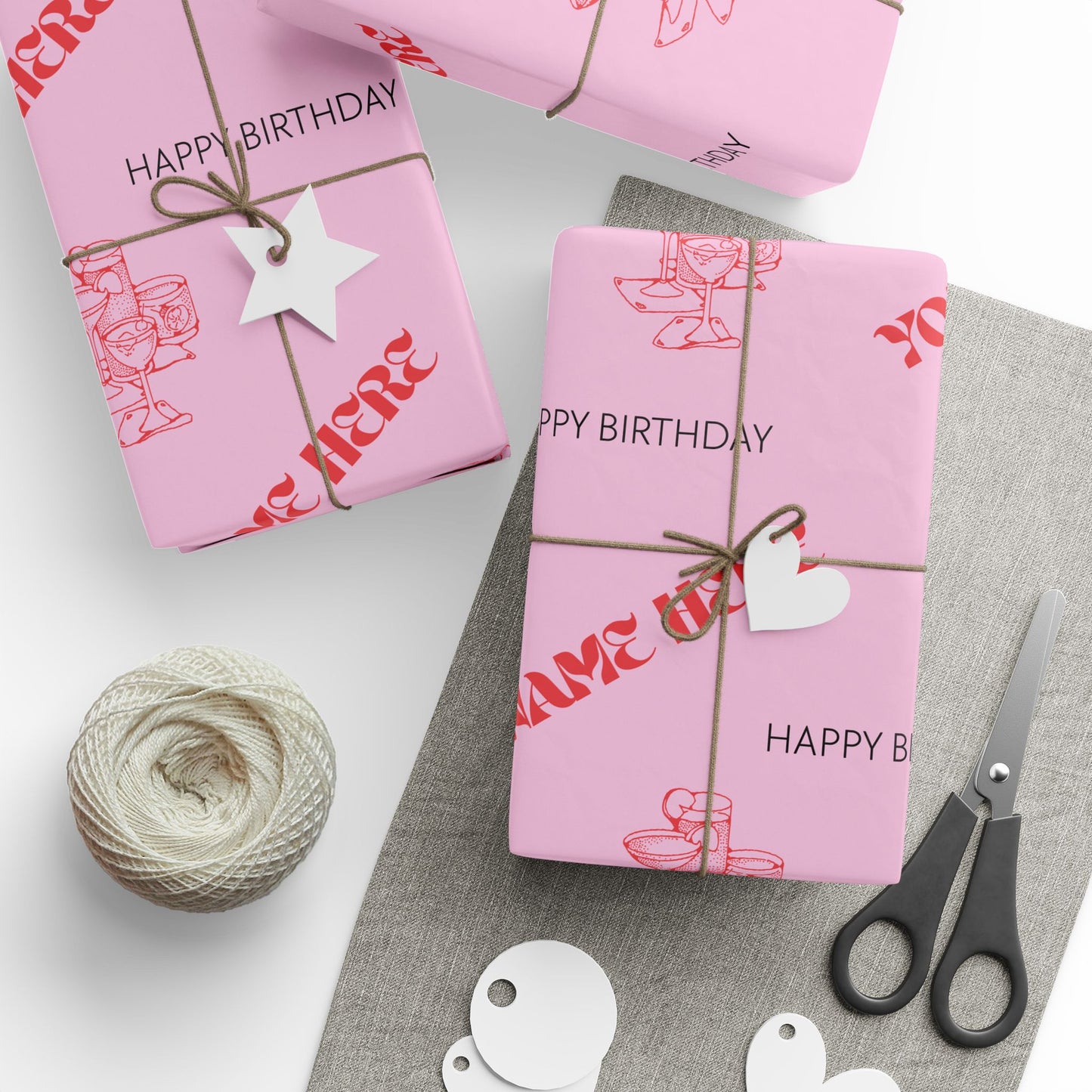 Retro Cocktail Wrapping Paper