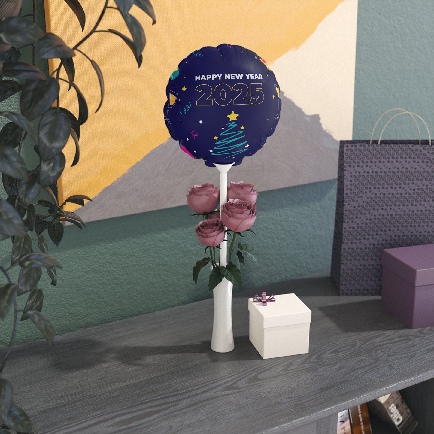 Cosmic Countdown Balloons (Round and Heart-shaped), 6"