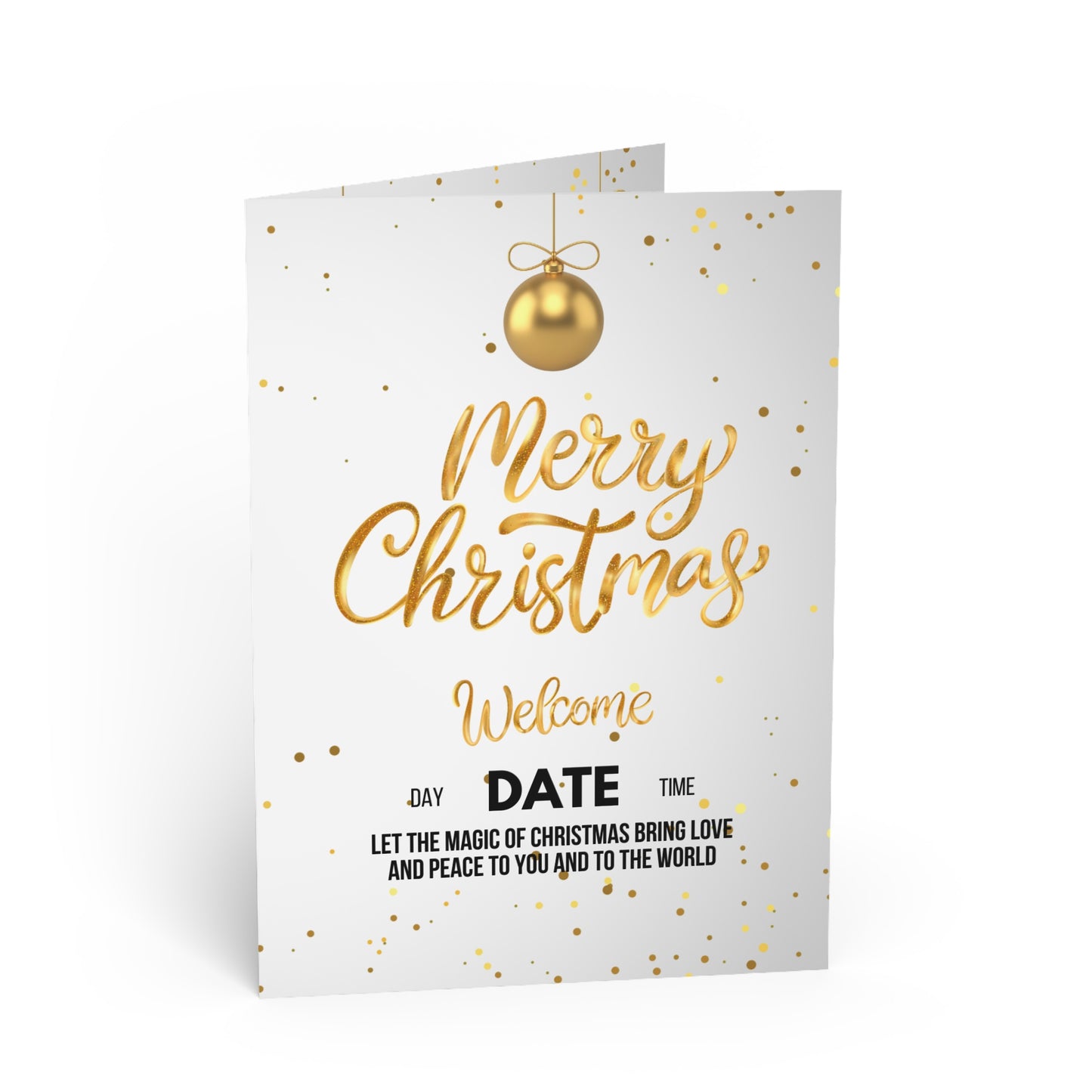 Golden Christmas Greeting Cards