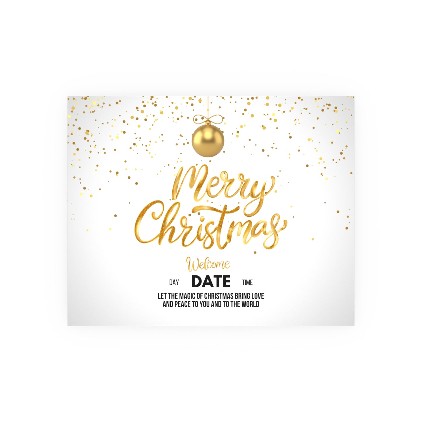 Golden Christmas Matte Posters
