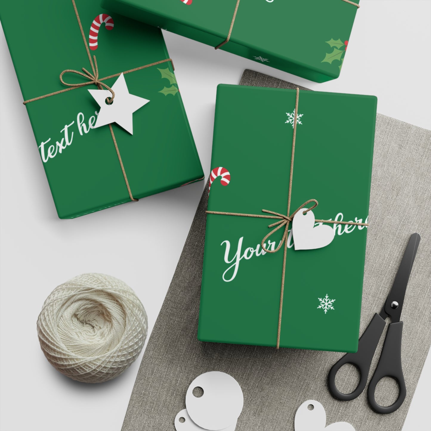 Joyful Holiday Gift Wrapping Paper Sheets, 1pc
