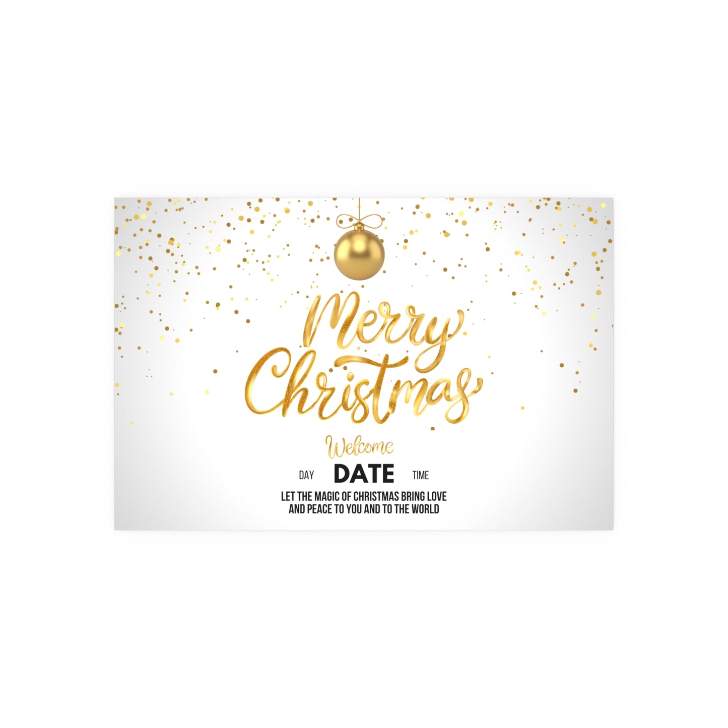 Golden Christmas Matte Posters
