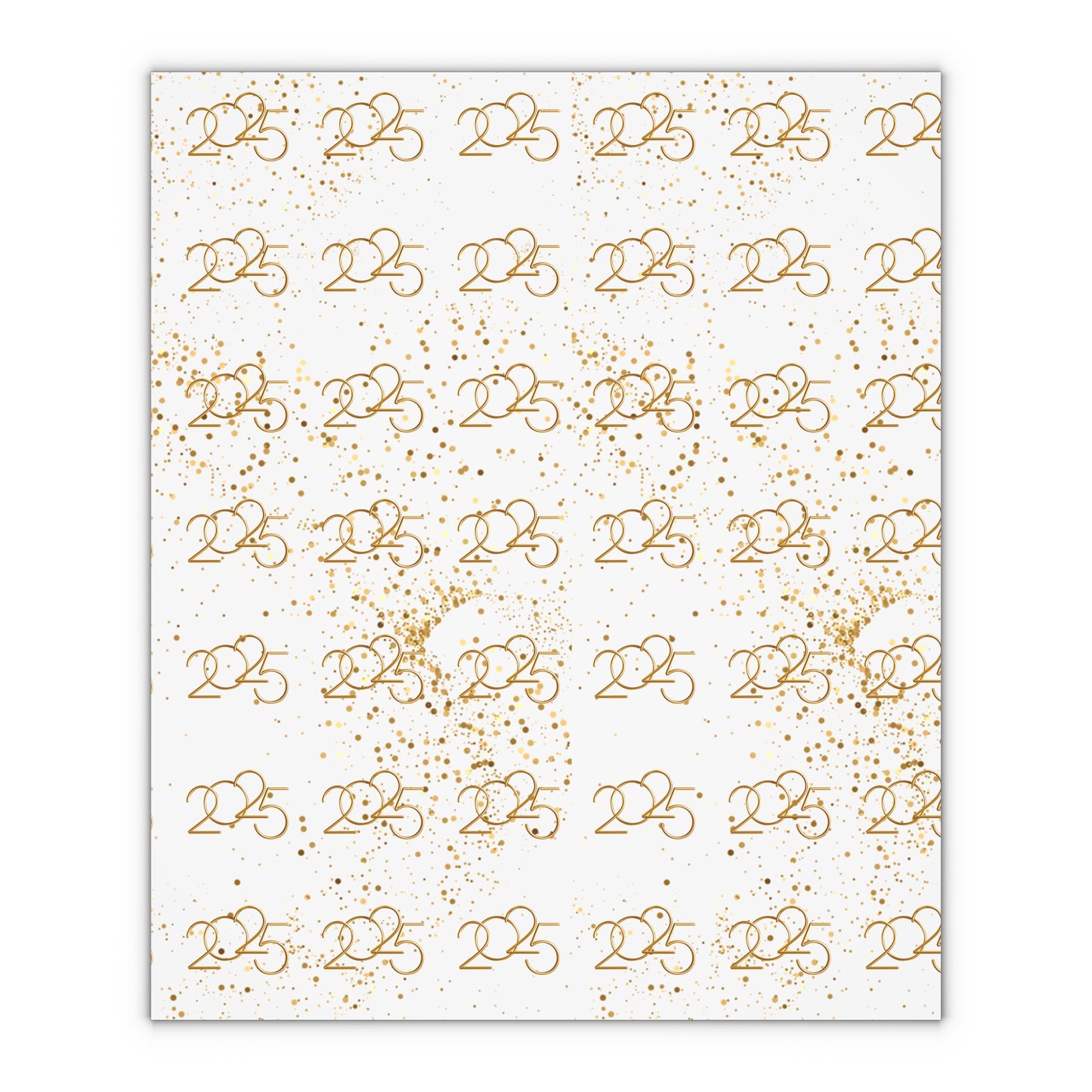 Golden New Beginnings Gift Wrapping Paper Sheets, 1pc