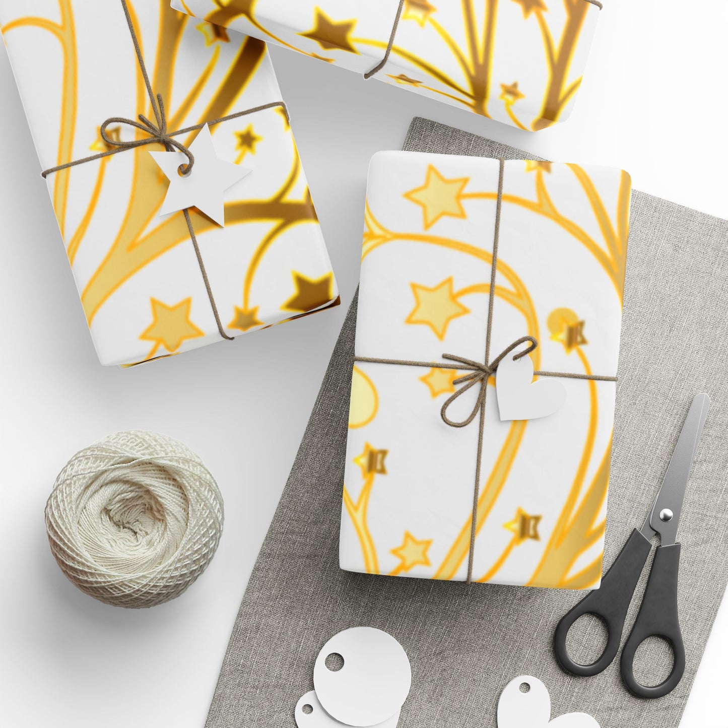 Golden Christmas Wrapping Papers