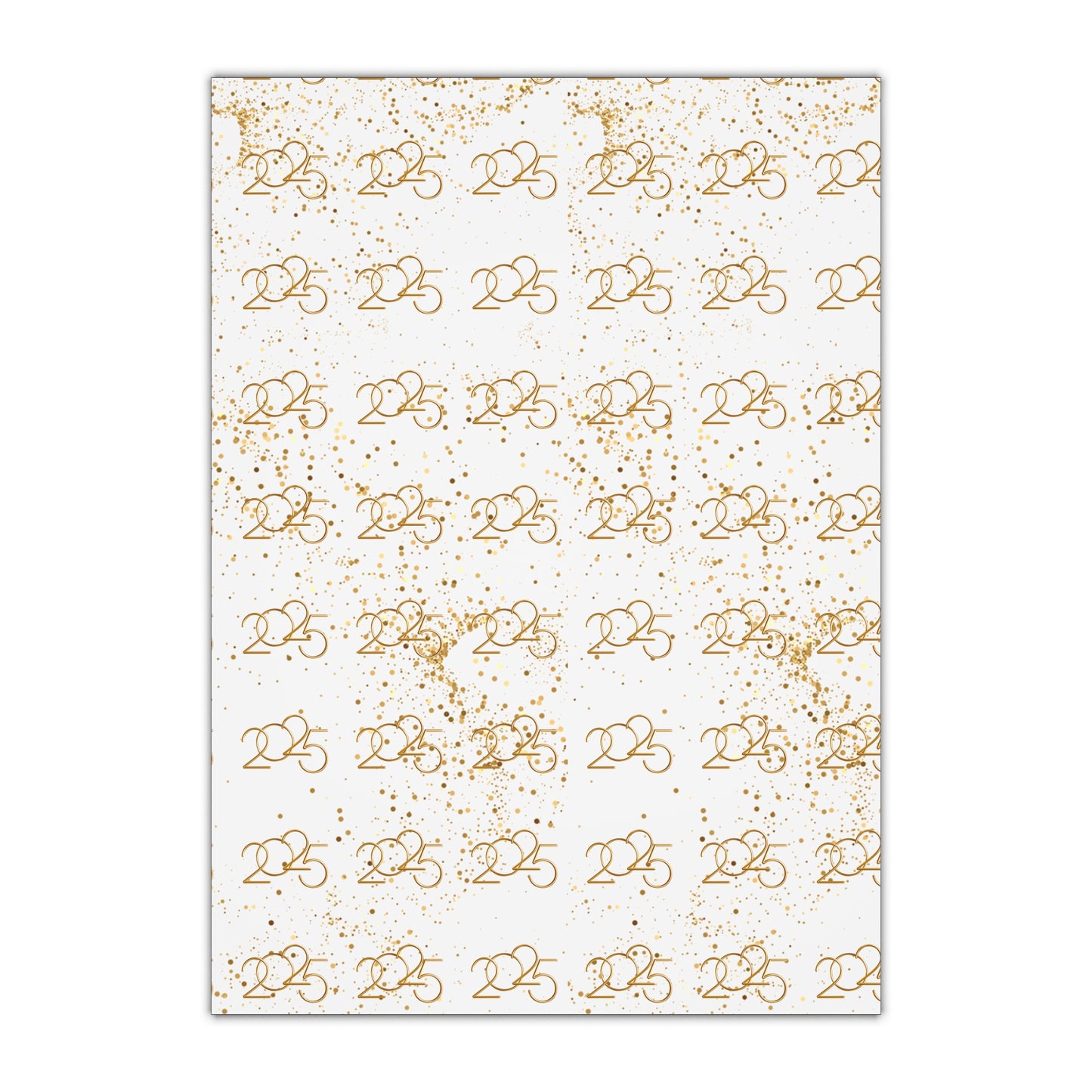 Golden New Beginnings Gift Wrapping Paper Sheets, 1pc