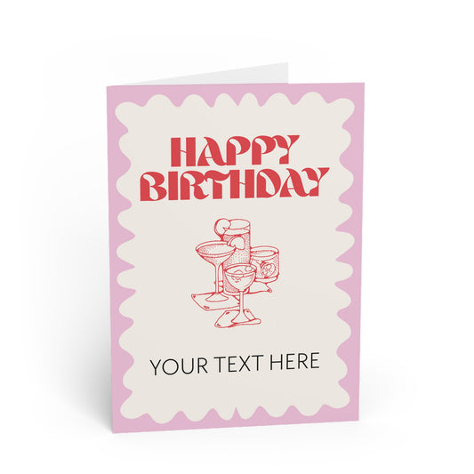 Retro Cocktail Birthday Card