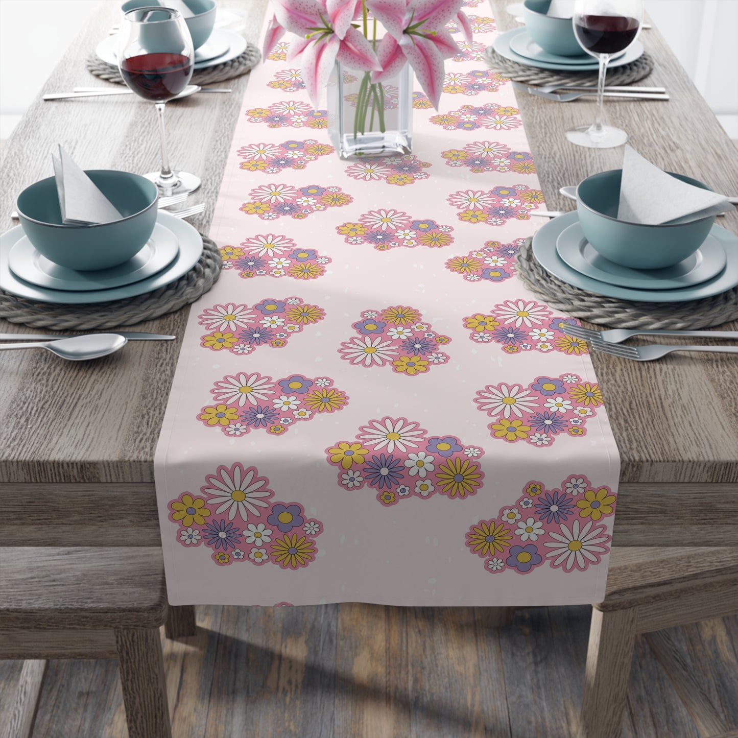 Blossom Birthday Table Runner (Cotton, Poly)