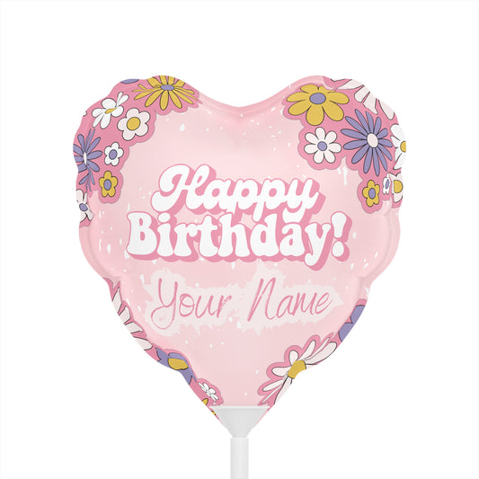 Blossom Birthday Balloons (Round and Heart-shaped), 6"