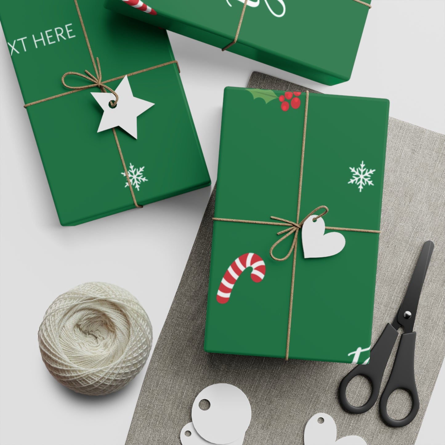 Joyful Holiday Gift Wrapping Paper Sheets, 1pc